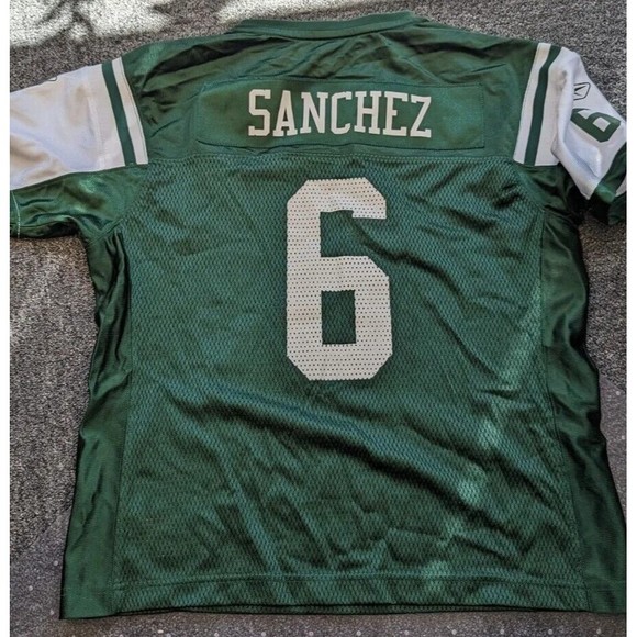 NEW YORK JETS REEBOK #6 MARK SANCHEZ ON FIELD JERSEY NWT SZ L WOMEN'S - Picture 2 of 8